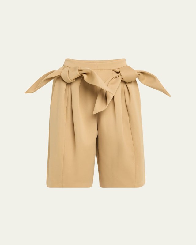 Clair Canvas Shorts with Bows